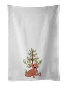 NEW Dachshund Red #1 Christmas Kitchen Towel Set of 2 White Dish Towels Decorative Bathroom Hand towel for Hand, Face, Hair, Yoga, Tea, Dishcloth