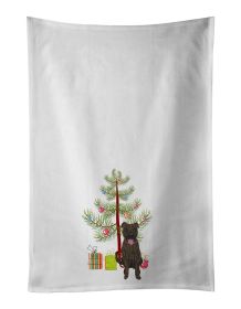 NEW Pit Bull Brindle #1 Christmas Kitchen Towel Set of 2 White Dish Towels Decorative Bathroom Hand towel for Hand, Face, Hair, Yoga, Tea, Dishcloth