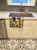 Australian Shepherd in Sunflowers Kitchen Towel Dish Cloths Guest Hand Towel Decorative Bathroom Towel for Face,Tea, Dishcloth, Kitchen and Bath