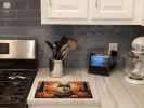 NEW Akita Fall Glass Cutting Board Decorative Tempered Glass Kitchen Cutting and Serving Board Large Size Chopping Board