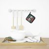 White Toy Poodle Christmas Pair of Pot Holders Kitchen Heat Resistant Pot Holders Sets Oven Hot Pads for Cooking Baking BBQ, 7 1/2 x 7 1/2