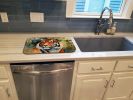 Tiger Dish Drying Mat Absorbent Dish Drying Mat Pad for Kitchen Counter Dish Drainer Mat for Countertop, 14 x 21", Multicolor