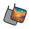 Colorful Marigolds Pair of Pot Holders Kitchen Heat Resistant Pot Holders Sets Oven Hot Pads for Cooking Baking BBQ, 7 1/2 x 7 1/2