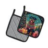 Rottweiler Christmas Pair of Pot Holders Kitchen Heat Resistant Pot Holders Sets Oven Hot Pads for Cooking Baking BBQ, 7 1/2 x 7 1/2