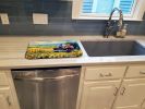 Kansas Sunflowers in Watercolor Dish Drying Mat Absorbent Dish Drying Mat Pad for Kitchen Counter Dish Drainer Mat for Countertop, 14 x 21"